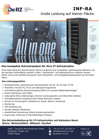 Das komplette Rechenzentrum in einem IT-Rack Das komplette Rechenzentrum in einem IT-Rack