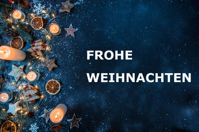 Weihnachtsgruß und Betriebsferien